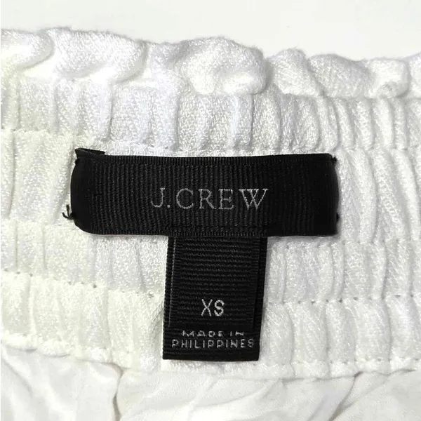 J Crew 100% Linen Side Tie Pull On Hi-Rise Shorts G4710 White XS - Image 5