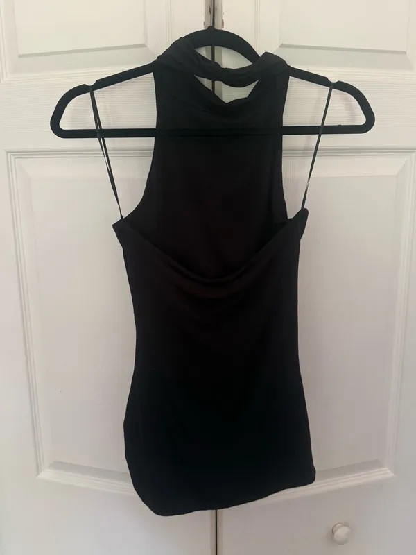 NWT Naked Wardrobe Black Backless Halter Top Modal Tank Top Size Small - Image 4