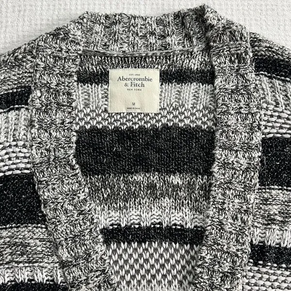 Abercrombie & Fitch Chunky Knit Cardigan Y2K Womens Medium M Sweater - Image 2