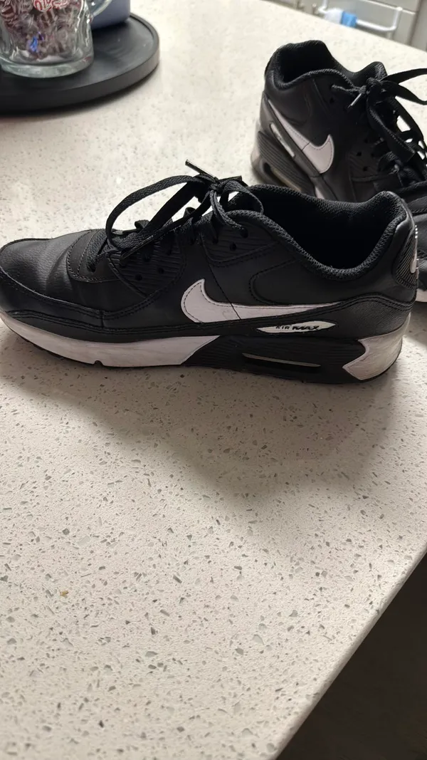 Nike Air Max 90 GS Black White - Image 5