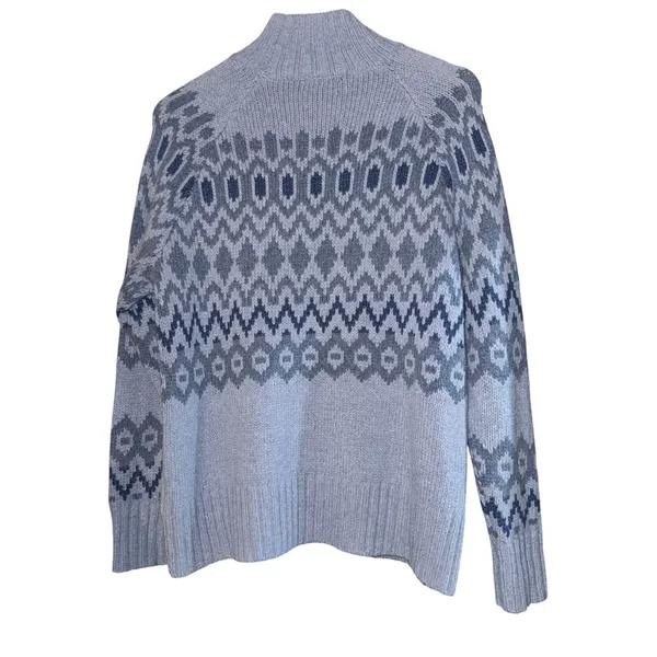 Vineyard Vines Fair Isle Merino‎ Wool Blend Mock Neck Sweater Women's Small Cozy - Image 6