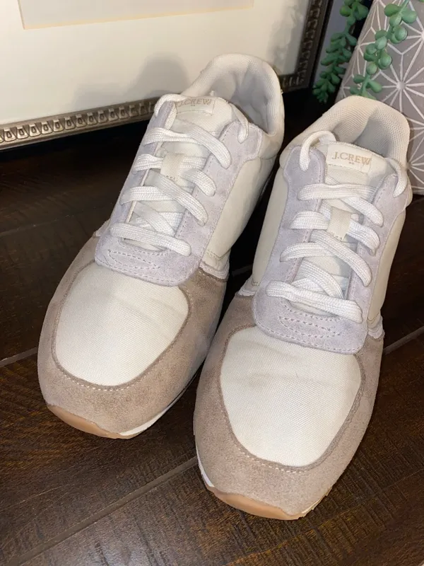 J. Crew Women's Suede Trainer Walking Sneakers Size 8 - Image 14