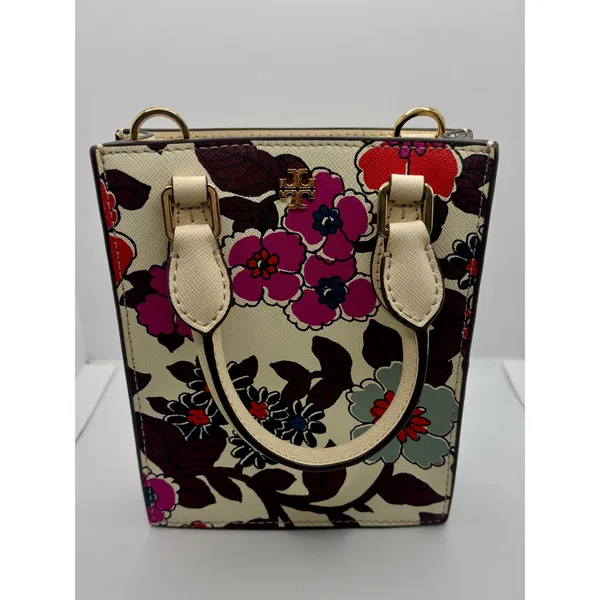 Tory Birch Emerson Mini Shopper Floral Shoulder Strap Crossbody Purse - Image 2