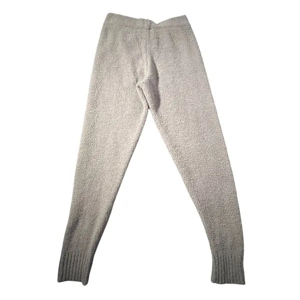 UGG Fleece Jogger Pants Women‎ Medium Beige Textured Knit Lounge Pockets - Image 2