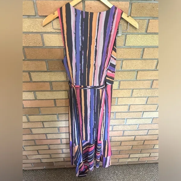 Great Jones Sleeveless Stripe Wrap Dress in Vibrant Orchid Size Small RTR - Image 7