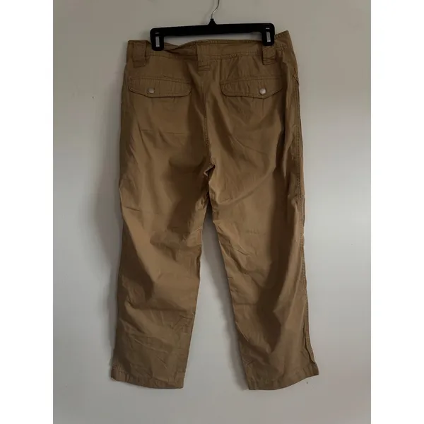 Lauren Ralph Lauren Women's 8 Khaki Utility Capri Pants Cropped Snap Pocket - Image 2