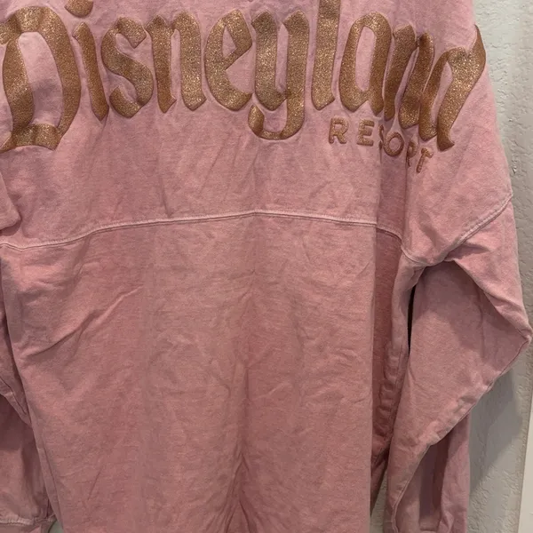 Disney Parks Pink Spirit Jersey Glitter‎ “D” Est. 1955 Long Sleeve Oversized Top - Image 7