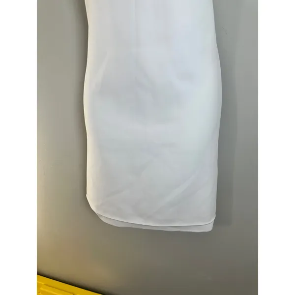 Alice + Olivia White High Neck Sleeveless Mini Shift Dress Size 2 - Image 2