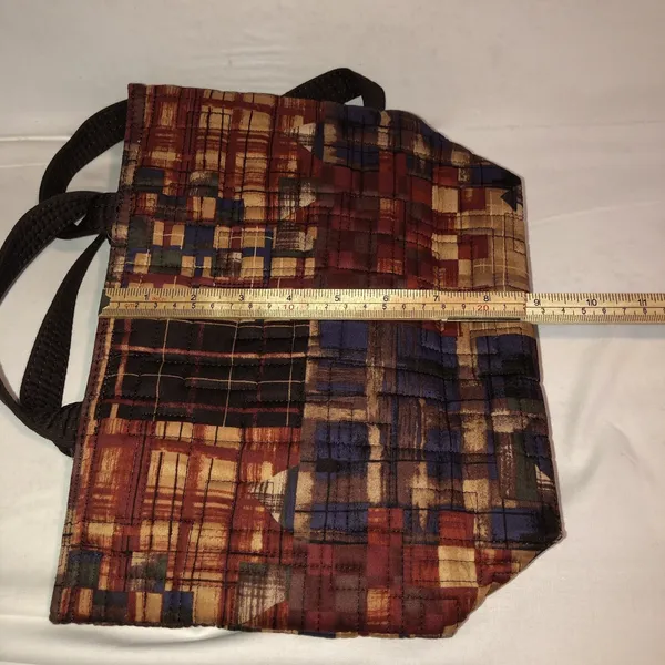 Donna Sharp Multicolor Quilted Shoulder Bag Outer And Inner Pockets Brown Red - Image 10
