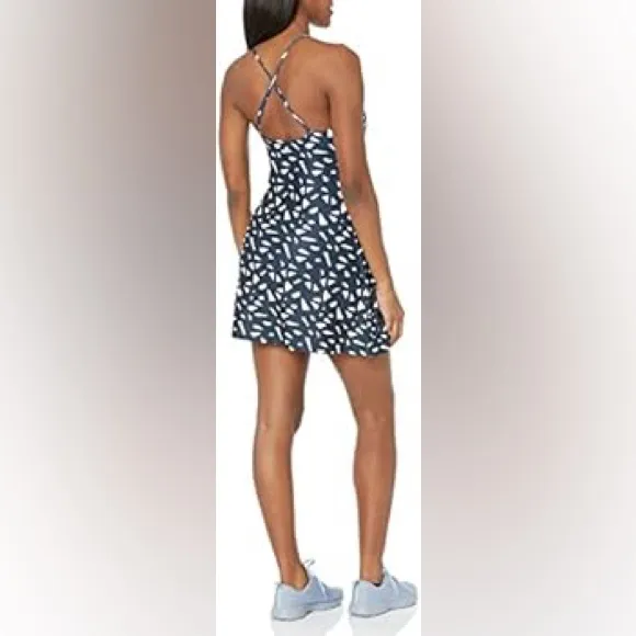 Sweaty Betty All‎ Round Workout Geometric Dress Navy and White size medium - Image 2