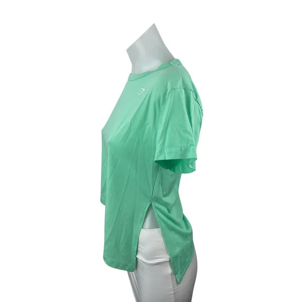 Gymshark Green Short Sleeve Yoga Gym Workout Athletic Activewear T-Shirt Top XS - Image 2