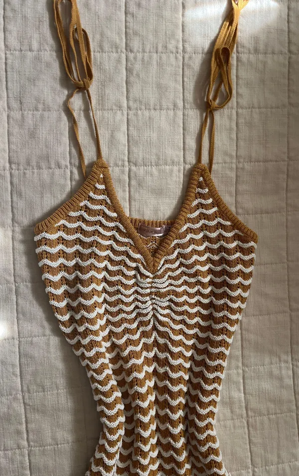 Skylar Rose Shoulder Tie Knit Dress - Image 4