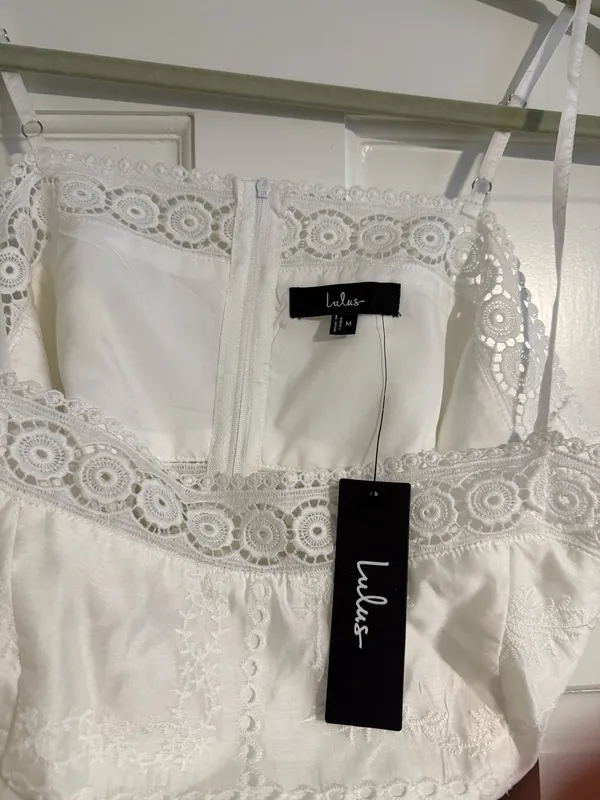 Lulus White Crop Top Lace - Image 5