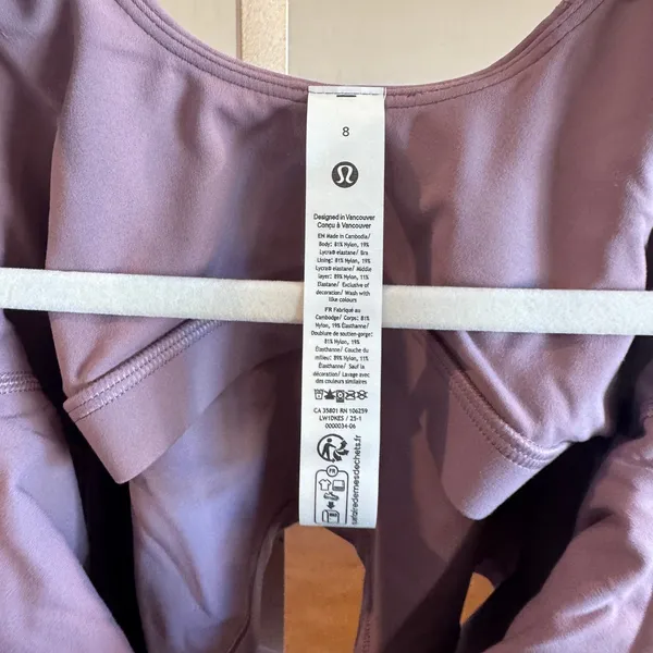 Lululemon Align High-Neck Tank Top Light Support Lavender Lux Size 8 - Image 6