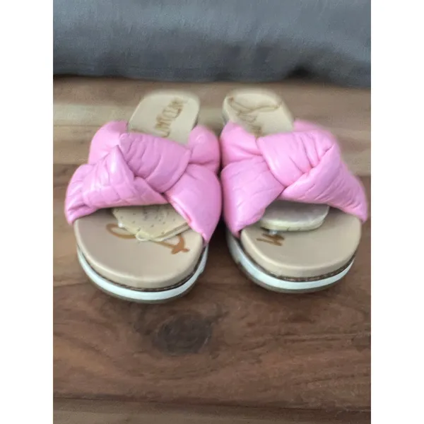 8 pink Sam Edelman Agatha platform slide sandals wedge slip on comfort - Image 2