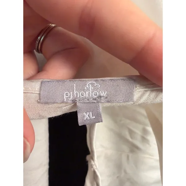 PJ Harlow "Jackie" Satin High-Low Cami Tank Top Silk Blend Quiet Luxury Layer - Image 6