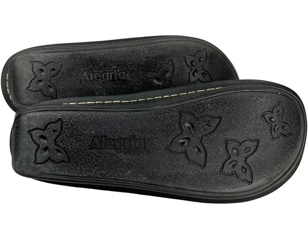 Alegria Rose Embossed Brown Leather Clogs 38 ALG-532 - Image 11