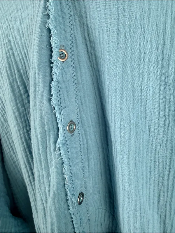 We The Free Summer Daydream gauze Button down in blue size large - Image 6