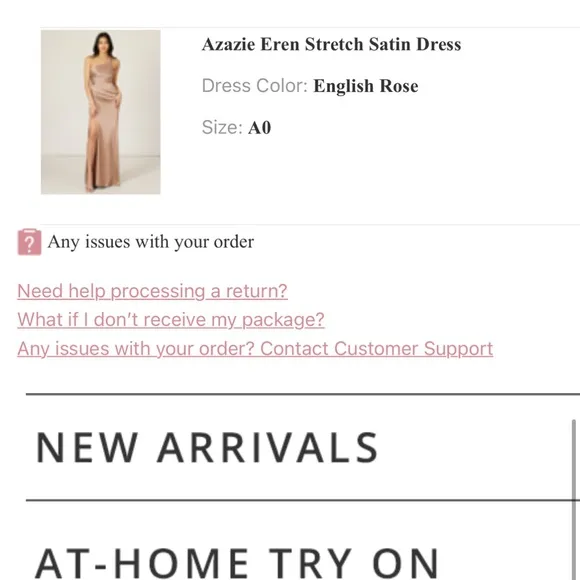 Azazie Eren Mermaid One Shoulder Stretch Satin Floor-Length Dress English Rose - Image 2