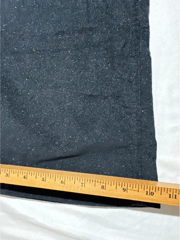 Arizona Jean Co. Hipster Sparkly Black Flared Pants Size 11 - Image 4