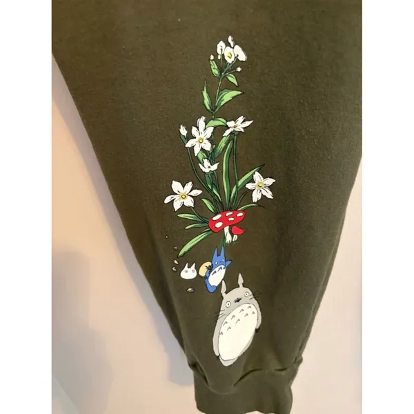 My Neighbor Totoro Joggers Olive Green Studio Ghibli Size 2 - Image 3