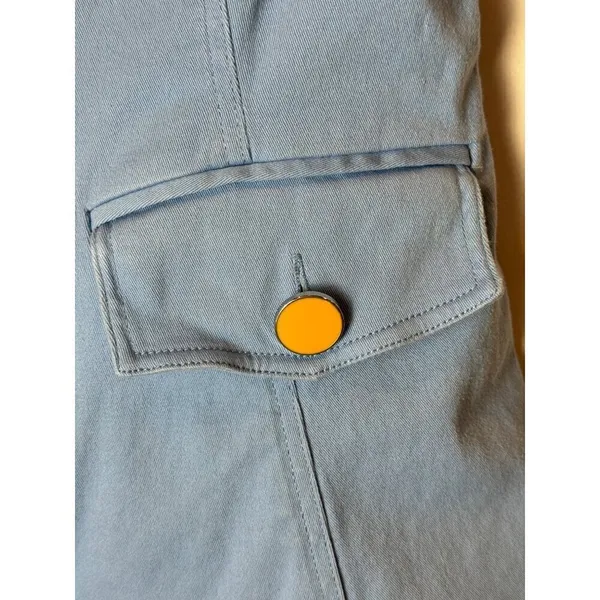 Color‎ Me Courtney Dress Womens 0 Blue Denim Alle Utility Fit And Flare Mini - Image 8