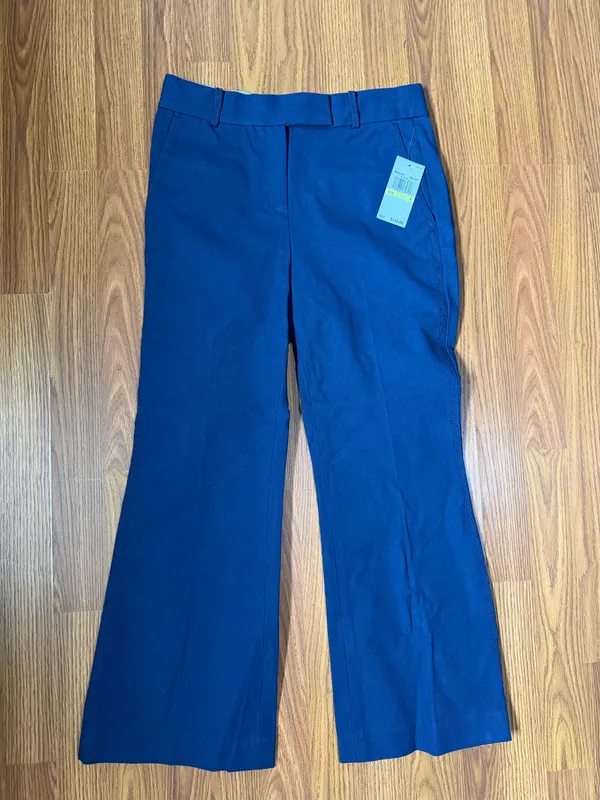 NWT Michael Kors High Rise Wide Leg Navy Dress Pant Career Interview Size 4 - Image 2
