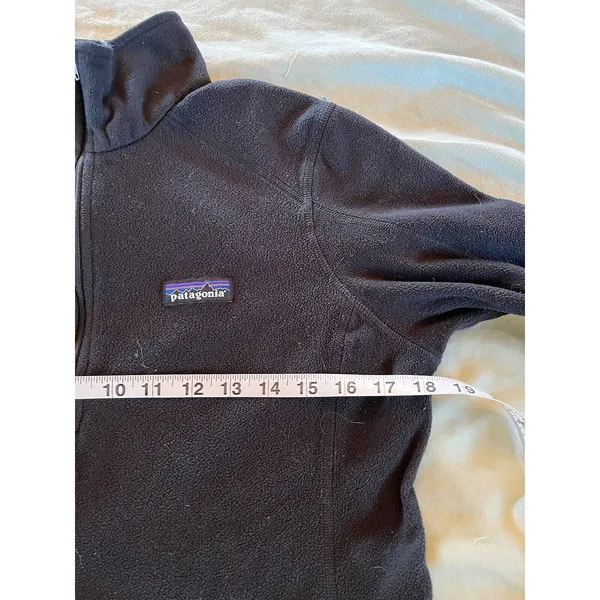 Patagonia 1/4 Zip Black Fleece Jacket Mens Womens Unisex Size S - Image 3