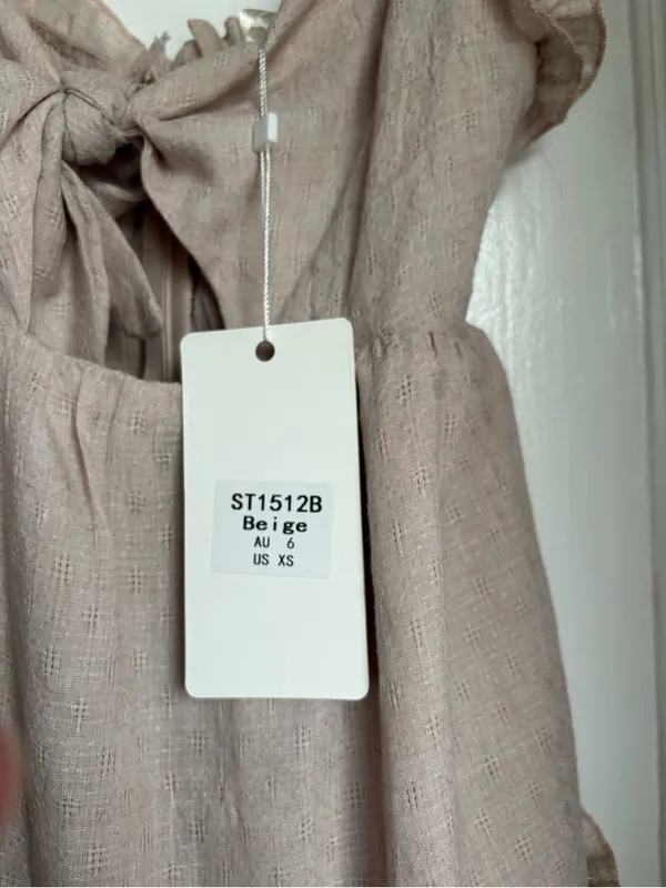 NWT Saints + Secrets Blush Pink Ruffle Mini Dress XS - Image 4