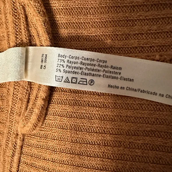 Intimately Free People Women's Rust Cardigan Ribbed Sweater - Size L - Image 9