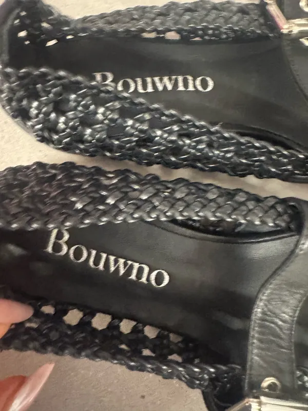 Bouwno Woven Ballet Flats Mesh Mary Jane Flats Comfortable Buckle Strap size 5.5 - Image 7
