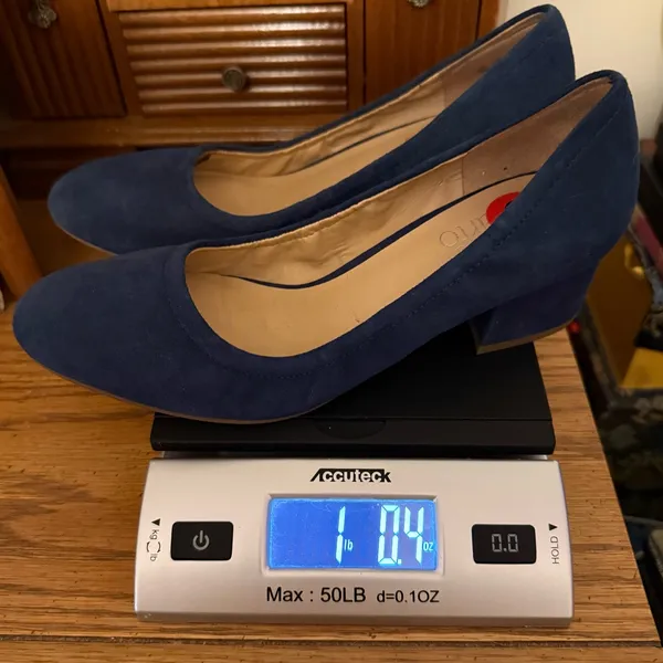 Franco Sarto Fausta Low Heels Pumps Women’s Size 6 Blue Suede Office Modest - Image 13
