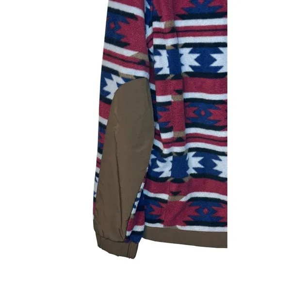 Hooey Women's Sweater Aztec Print Full Zip Ride-Tight Elastic Cuffs Brown‎ Large - Image 9