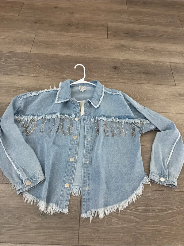 Fringe denim jacket - Image 2