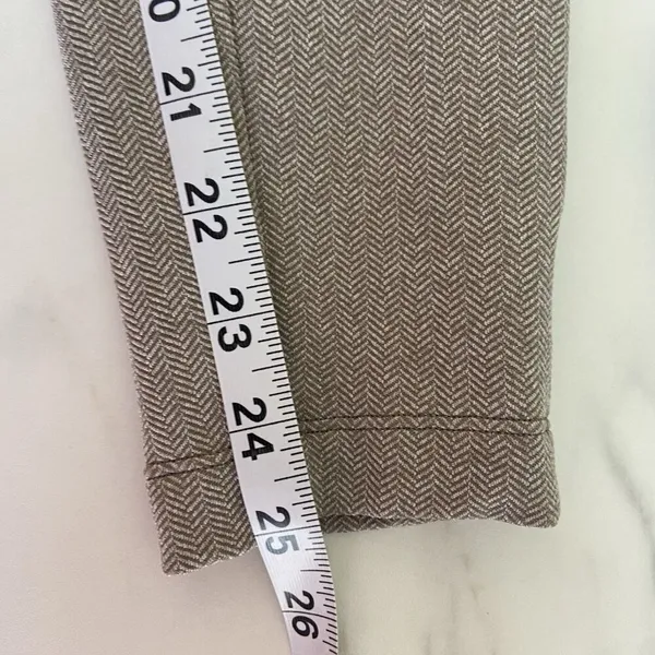 Athleta Delancy Herringbone Tight Leggings Size S Beige Pockets‎ Athletic Preppy - Image 10
