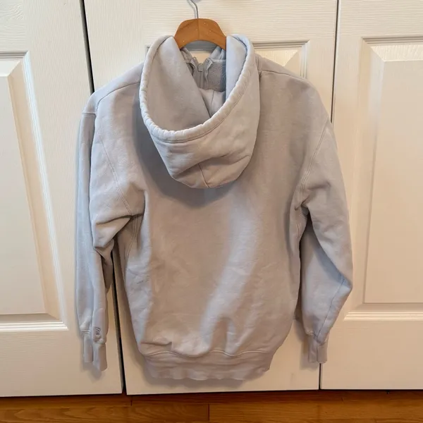 Aritzia Tna Cozy Boyfriend Fleece Oversized Sweatshirt in Light Blue - Image 3