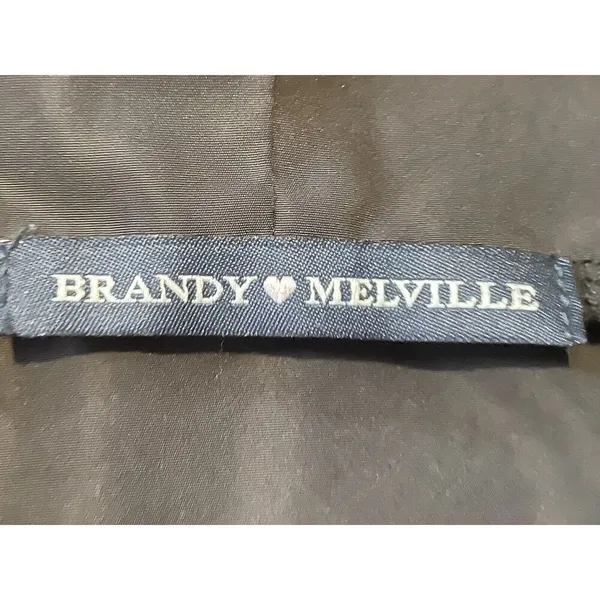 Brandy Melville Black Full Zip Hooded Windbreaker California Malibu Unisex - Image 2