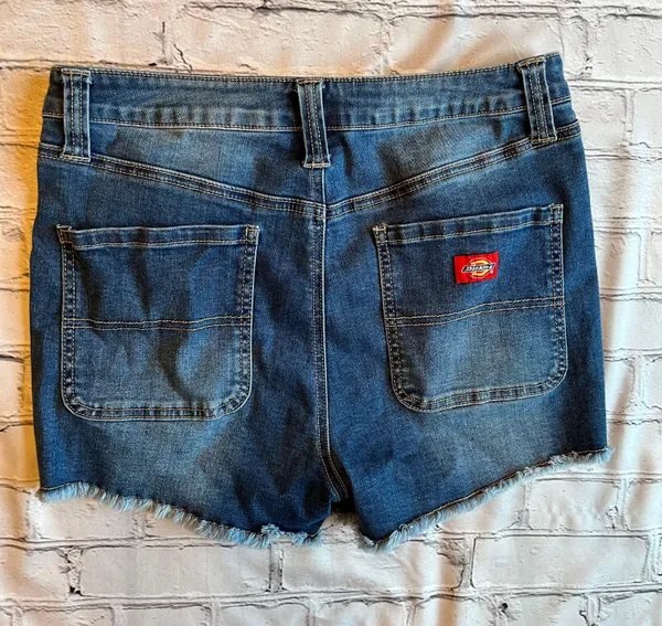 Dickies 11/31 Womens Denim Cut Offs Jean Shorts - Image 4