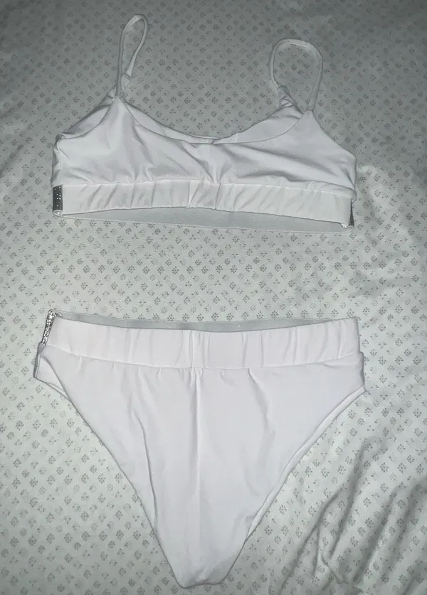 Boutique White & Silver Bikini Set - Image 5