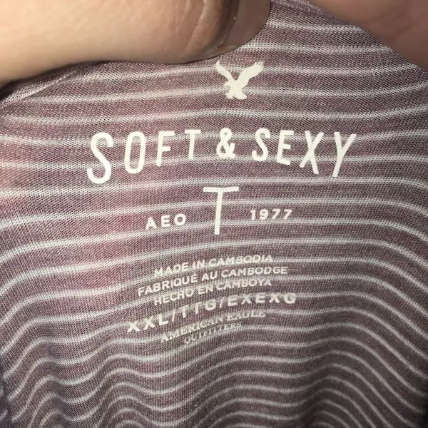 American Eagle soft and sexy striped long sleeve tee - Image 3