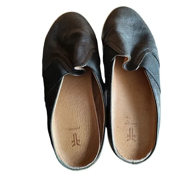 Frye Women's Melanie Gored Mule Leather Slip-on‎ Shoes Size 6 Black - Image 7
