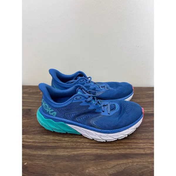 Hoka One One Arahi 5 Womens 8.5 Blue Teal Stability Running Shoes 1115010 - Image 4