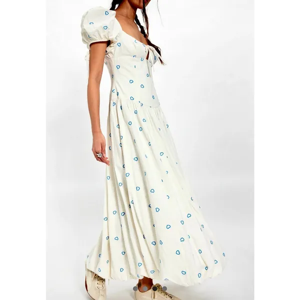 Free People Bali Sprinkled Heart Maxi Dress Tofu Combo 12 - Image 3