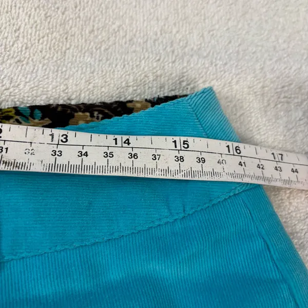 Teal Soft Sea Green Courtenay Corduroys Jeans SZ 10 P Waist 29.5/31 Cotton Soandex - Image 5