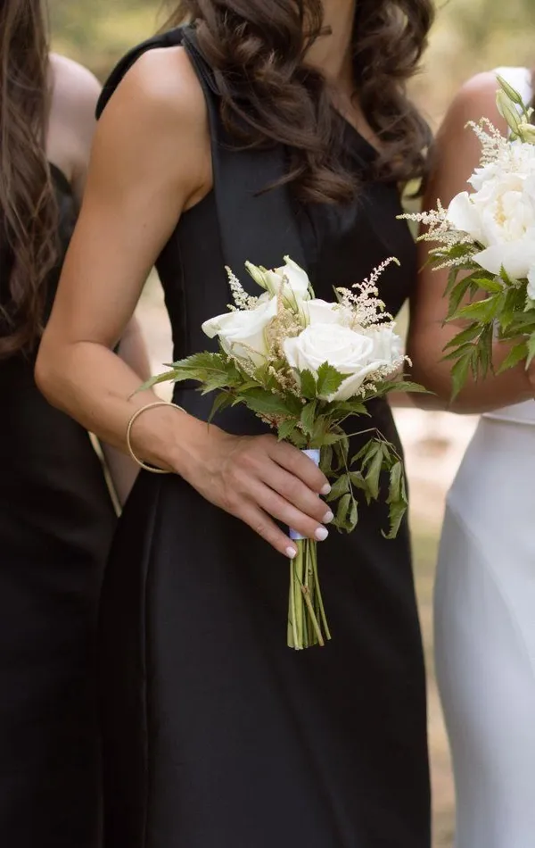 Alfred Sung One-Shoulder Black Dress - Image 3