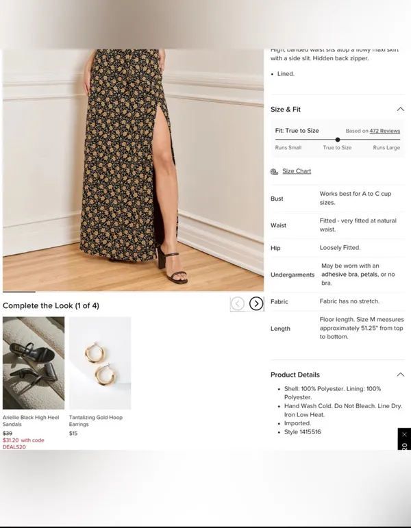 Lulus The Way to Love Black Floral Print Ruffled Maxi Dress Sz M - Image 4