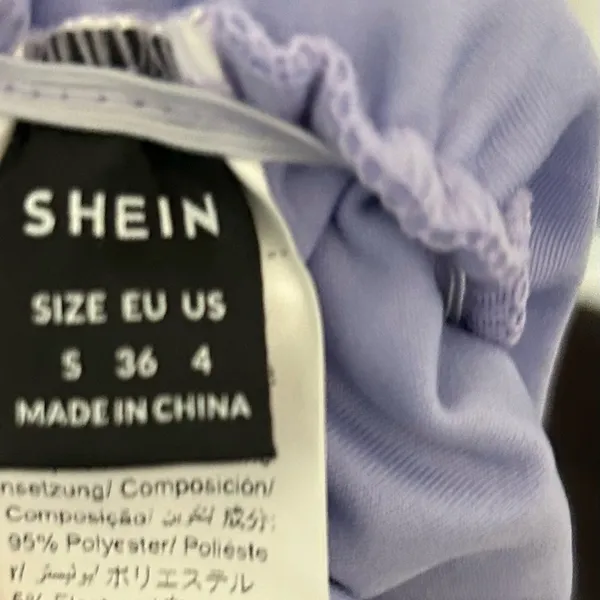 SHEIN Lavender Cut Out Ruched Dress Small Size 4 NWOT - Image 2