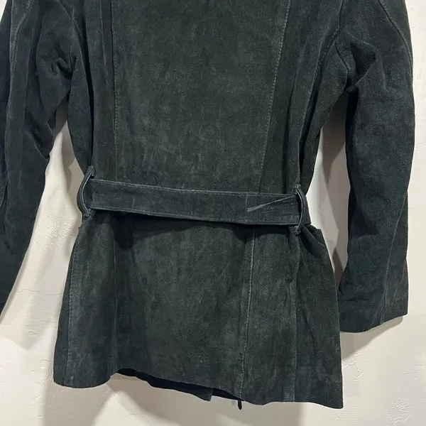 Firenze Leather Factory Suede Leather Jacket Black - Image 8