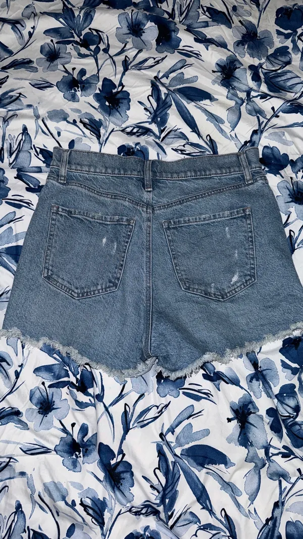 Express High Rise Denim Shorts - Image 2