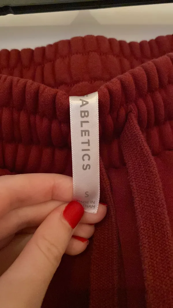 Burgundy Fabletics Joggers - Image 3